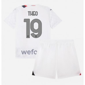 AC Milan Theo Hernandez #19 Udebanesæt Børn 2023-24 Kort ærmer (+ korte bukser)
